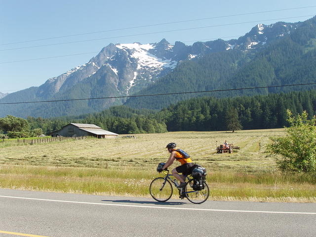 Megan next to Mountains