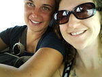 Julia and Megan on Plane