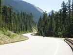 winding downhill, slightly